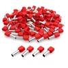 JZK 100pcs Red Double Ferrules Terminals Set 2 x 6mm²