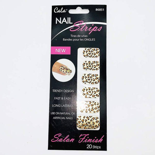 Cala Leopard gold nail strips