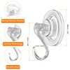 HARFINGTON 5pcs Suction Cup Hooks 3.54" Powerful Vacuum Suction Shower