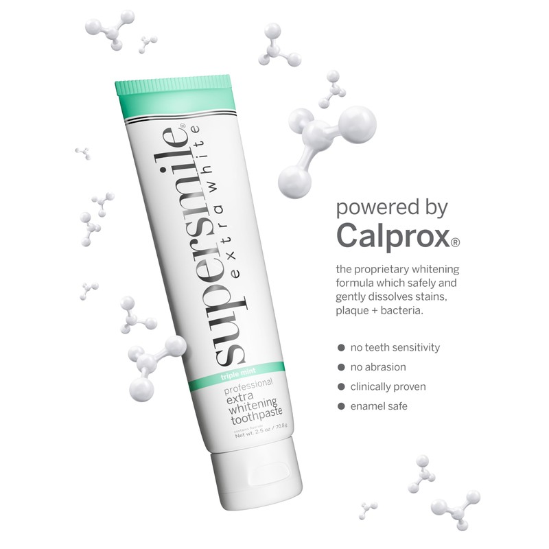 Supersmile Extra White Toothpaste, Triple Mint, 2.5 oz (Pack of