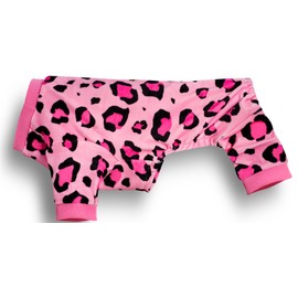 Paiaite Dog Pajamas Onesie: Comfortable Four-Legged Apparel for Small, Medium, & Large Dogs, Polyester Material for Comfort, Wrinkle Resistance, Moisture Wicking, and Stretchiness Pink Leopard L