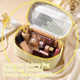Cosmetic Bag Organizer Travel, Compact Lightweight Accessory for Travel and Daily Use - Huhumy Makeup