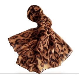 Secret for Longevity Extra Large Long Black Brown Tan Camel Caramel Ocelot Leopard Cheetah Animal Print Scarf Wrap Shawl Pashmina Sarong 35" x 70" inches