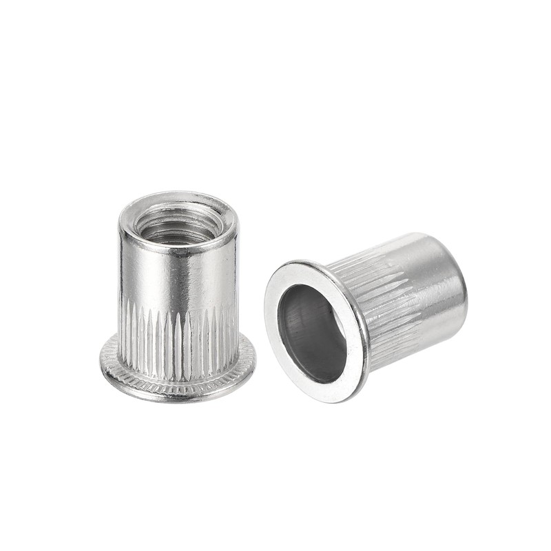 sourcing map 25Pcs Rivet Nuts Flat Head, 3/8" Stainless Steel