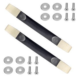 MroMax 2Pcs Luggage Handle 9.84" x 1.06" (L x W) Plastic Pull Handle Grip Replacement 250mm x 27mm for Luggage Suitcase Box Black Tone