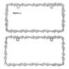 Universal Barbed Wire Design Plastic License Plate Frames, Set of