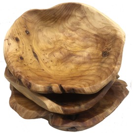 Wooden bowl(10-12in),Handmade Natural Root Carving Bowl Fruit Salad Bowl