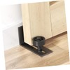 Gatuida 1set Adjustable Black Metal Barn Door Floor Guide Stopper