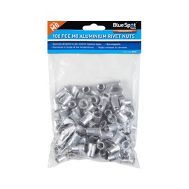 Blue Spot Tools - 100 PCE M8 Aluminium Rivet Nuts