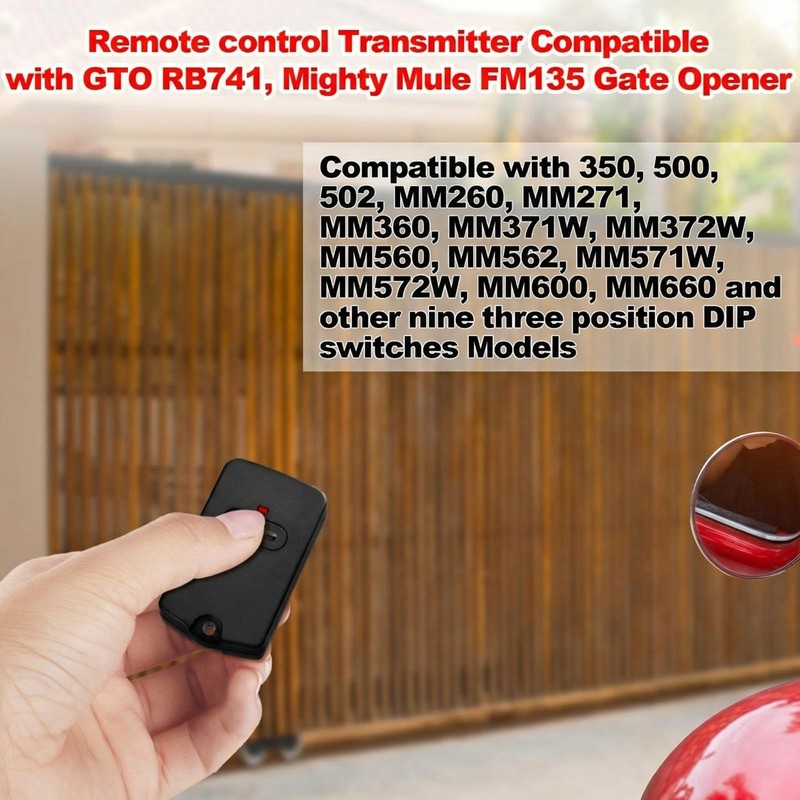 Kingdder 8 Pcs Gate Opener Remote Compatible with Mighty Mule
