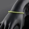 InfinityGemsArt Natural Peridot Stone Dainty Silver Plated Bracelet Jewelry Bracelet