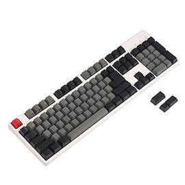 YMDK Thick PBT Black White Dolch OEM Profile Keycap Keyset Suitable for Steelseries 6GV2 7G (Dolch)
