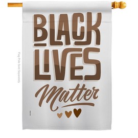 Black Lives Matter Love BLM House Flag Support Cause Anti Racism Revolution Movement Equality Social Decoration Banner Small Garden Yard Gift Double-Sided, 28" x 40", Thick Fabric