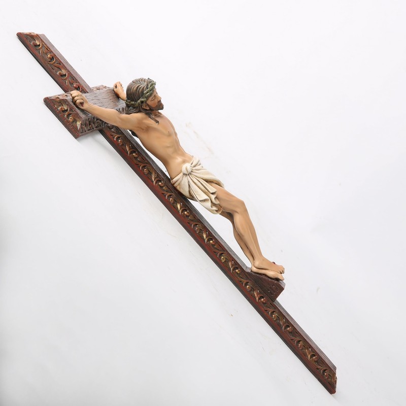 BC Catholic Crucifix Wall Cross, Jesus Christ Cross, Religious Devout