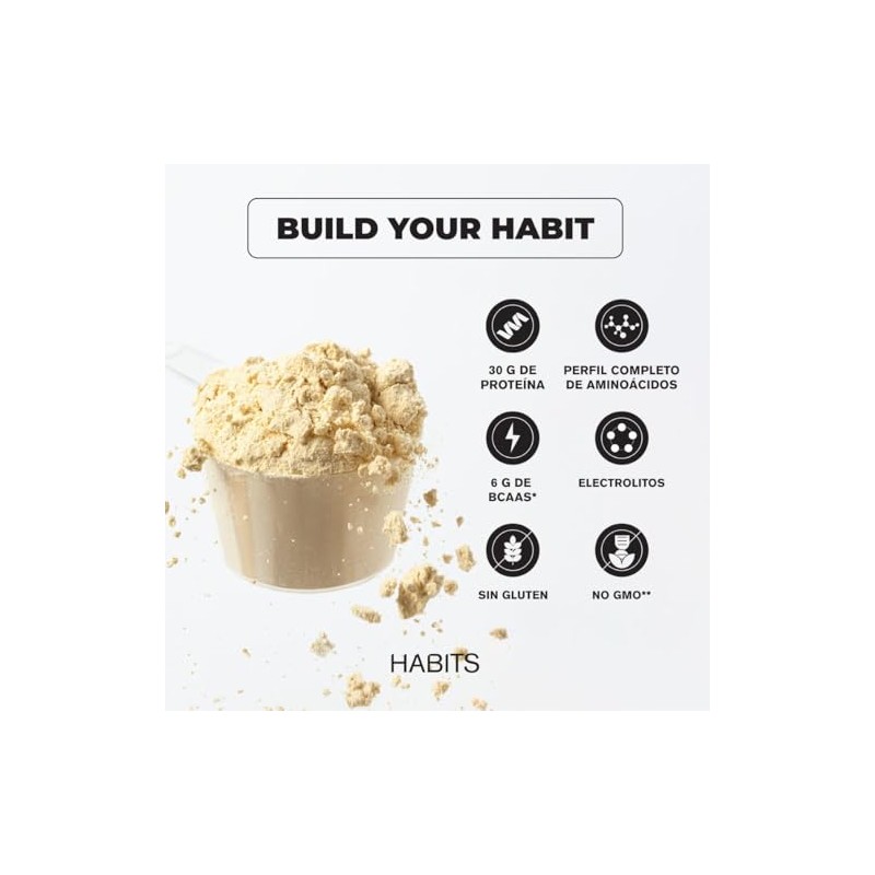 Habits Not Fancy Kitchen High Performance Proteína Vegana Polvo Sobres