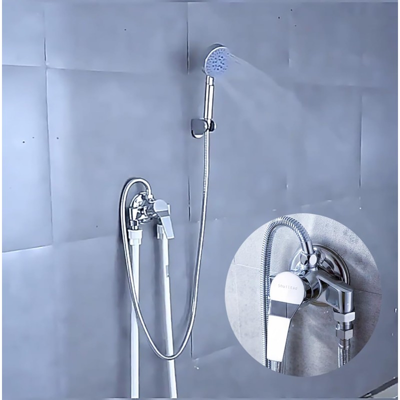 Wall Mounted Brass Exposed Shower Faucet with Control Valve Switch