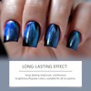 Esmalte de uñas magnético azul negro | Efecto ojo de