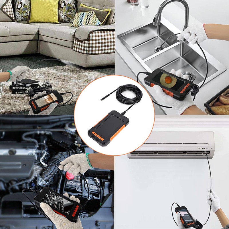 4.3in LCD 1080P Handheld Endoscope IP67 8mm Waterproof Borescope Inspection