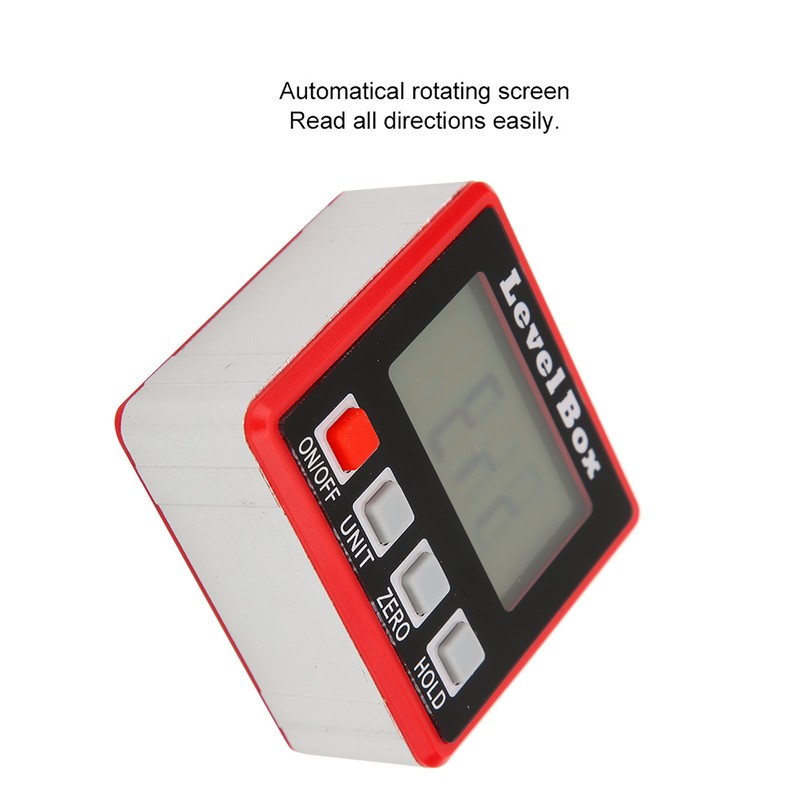 Digital Display Angle Meter Measurement Tool Automatic Backlight 4 Button