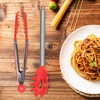 2 Pieces Non-Stick Silicone Spaghetti Spoon & Pasta Tong Set,