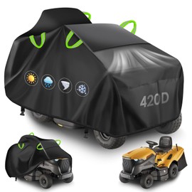 YedZen Riding Lawn Mower Cover, 420D 183x137x117cm Heavy Duty Oxford Fabric Ride on Mower Covers, Anti-UV Waterproof Durable Outdoor Garden Lawn Tractor Protect Cover