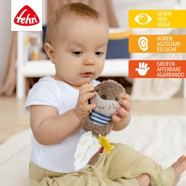 Fehn Otter Theo Grip Toy - Cuddly Toy Grasping Toy for Babies