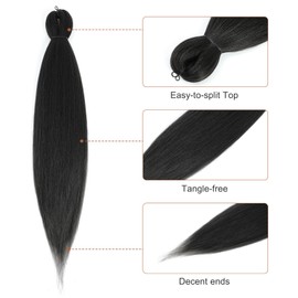 DIFUNEE Pre-stretched Braiding Hair - 16 Inch 8 Packs Dark Brown Short Braiding Hair For Twist or Box Braids, Yaki Texture Hot Water Setting Synthetic Braiding Hair Extensions (16 Inch, #2-8P)