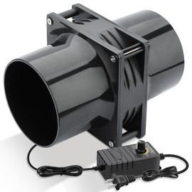 Wathai 120mm x 38mm 4 Inch Small Exhaust Fan 12V Duct Fan with Speed Control, Fume Extractor for Paint Booth, Soldering, Laser Engraving, Greenhouse Ventilation