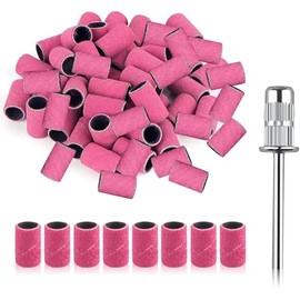 100 Piezas Banda Lijado #240 con 2 Brocas Torno Uñas para Lima Eléctrica - Bandas de Lijado Fina Uñas Profesional para Gel y Naturales, Manicura Pedicura
