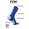 TCK Baseline 3.0 Athletic Crew Socks (Royal/White, X-Large) - Royal/White,X-Large