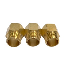 3Pcs 3/4 Inch NPT Pipe Fittings Adapters,3/4'' NPT Male to 3/4" NPT Female Brass Extension Couplings