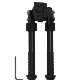 Bipiede V8 Regolabile, Bipiede Picatinny Mount, Bipiede Regolabile con Rotazione di 360 Gradi, 6,5 Pollici a 9,5 Pollici Bipiede in Lega di Alluminio Leggero, QD CNC, per Appoggio Fucile (Nero)