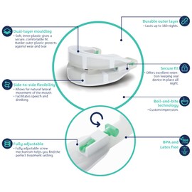 Snoreeze Anti Snoring Oral Device - Adjustable mouthguard, Snore Stopper Mouthpiece, Sleep aid to Reduce snoring & Sleep Apnoea for Men & Women