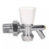 TC Angled Radiator Lockshield Valve with Drain Off 15mm x