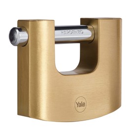 Yale - Y114B/80/118/1 Hochsicherheit 80 mm Messing ShutTEr -Verschluss - Verschlusshäfenstahlhäppchen - 3 Tasten