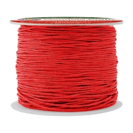 Mandala Crafts 1mm 109 Yards Jewelry Making Crafting Beading Macrame Waxed Cotton Cord Thread (Red)
