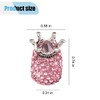 KITUREK 4PCS Crown Car Tire Valve Stem Caps, Crystal Rhinestone,