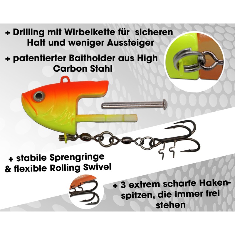 Angel-Berger Wild Devil Baits Gaint Sea Shad Halibut Pollock Bait