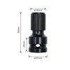 Wolfride Impact Driver Adapter Extension Bit, 1/2 Inch Square to