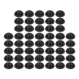 50pcs Cable Clip 3 Hole Silica Gel AntiCorrosion Black Adhesive Wire Management Holder
