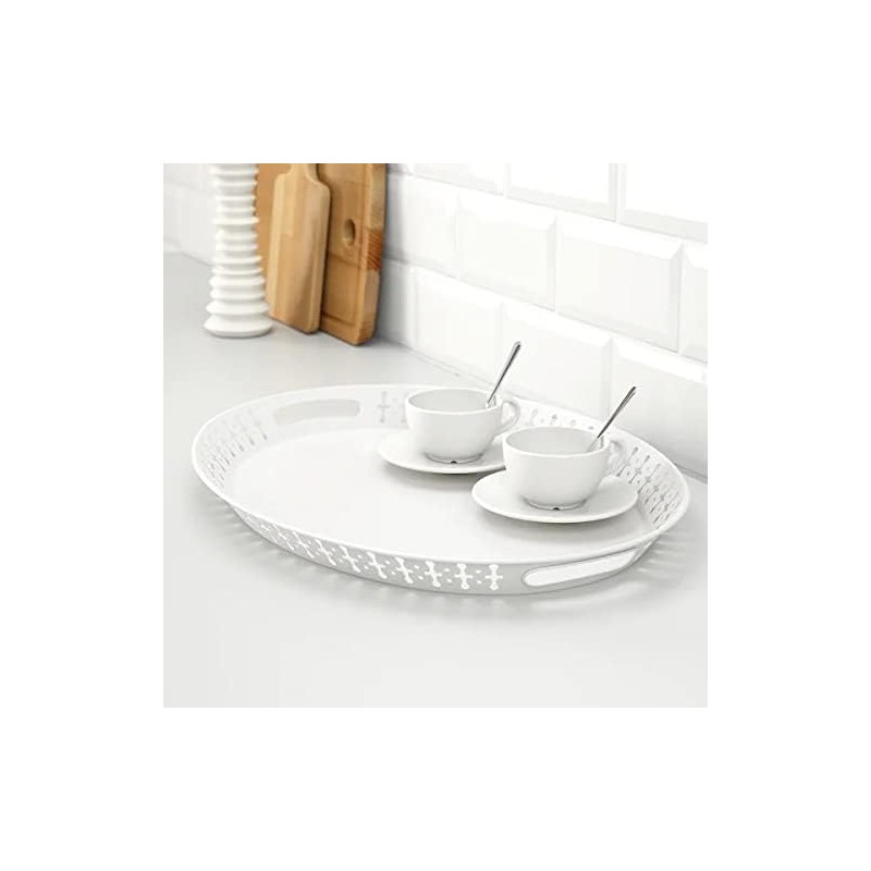 IKEA ROMANTISK Serving Tray, White Color 52x39 cm (20x15 )