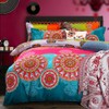 Pangzi Bohemian Duvet Cover Set Lightweight Microfiber Bedding Set (Full)