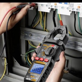 Amp Clamp Multimeter,Current Tester | Multifunctional Digital Clamp Meter with Flashlight Backlight 6000 Counts for Current DC/AC Voltage Capacitance Resistance Detection