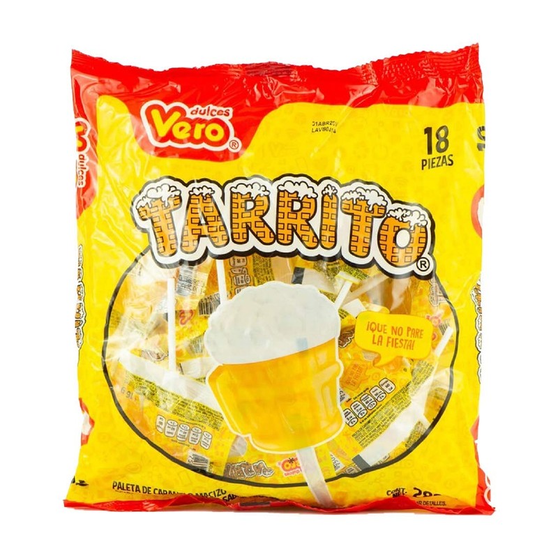 Vero Mexican Candy Tarrito Fruit Flavored Lollipops - 40Piece
