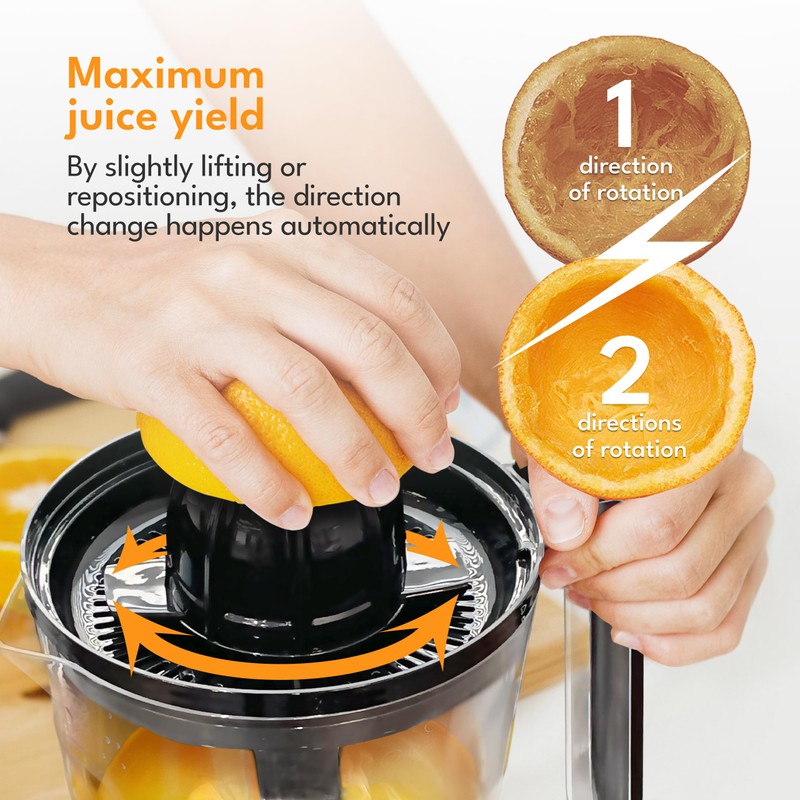 LEBENLANG Electric Citrus juicer - 2 cones & BPA-free I