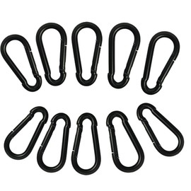 OULVLIFE Carabiner Heavy Duty Steel Spring Clip for Outdoor Camping Hiking Hammock Swing (Not Suitable for Rock Climbing) (50, 10)