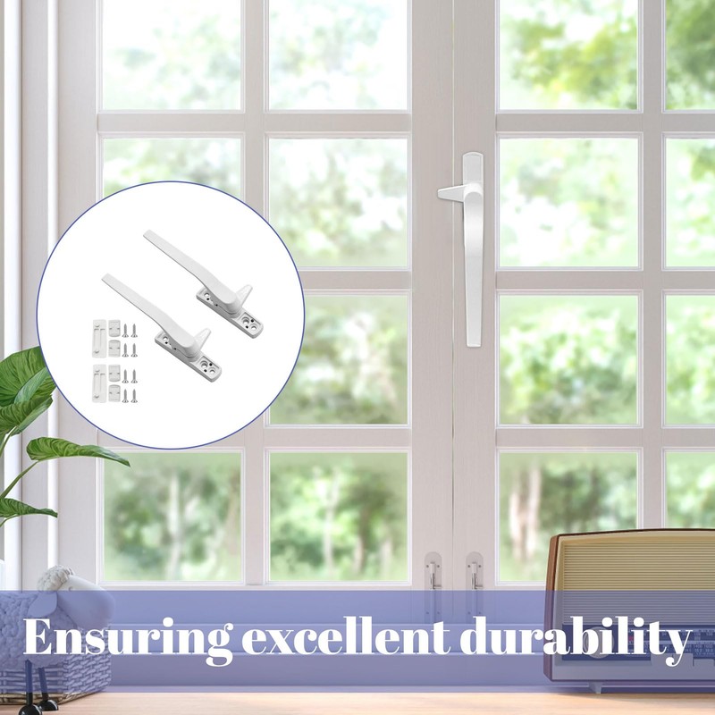 Window Handle,2 PCS Double Glazing UPVC Window Handles,White Cockspur Window
