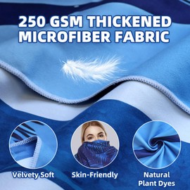 Microfibre Beach Towel for Adults, 250 GSM Beach Towel, 180 x 80 CM Extra Large Beach Towels with 2 Mesh Bags, Absorbent, Quick-Dry, Sand-Free, Lightweight Travel Towel for Pool, Yoga, Gym (2 Pack)