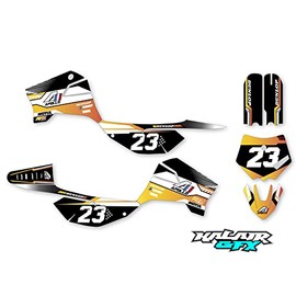 Kalair GFX Graphics Kit for Apollo RFZ X4-X6 X14-X19 (All Years) Viper Series Orange-gradient 21 Mil-Dirt pit bike motorcycle stickers,dirtbike racing decal automotive motocross no plastics
