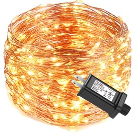 ZAECANY LED String Lights 99ft 300 LEDs Fairy String Lights for Bedroom, Patio, Indoor/Outdoor Copper String Lights for Birthday, Wedding, Party, Plug in Fairy Lights with Remote, 8 Modes Warm White